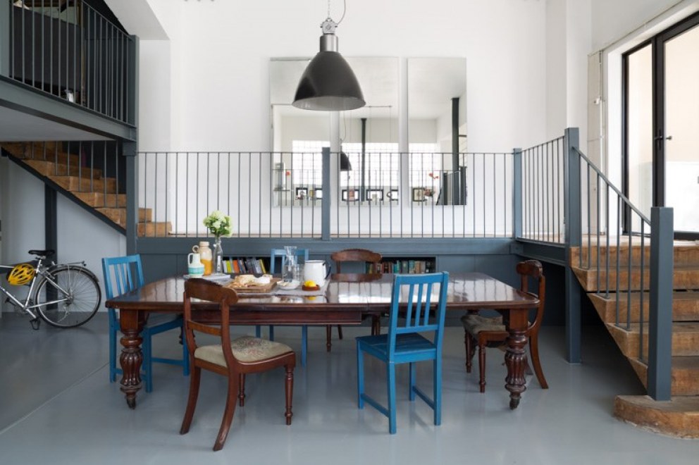 Industrial Warehouse Flat | Family Dining Table | Interior Designers